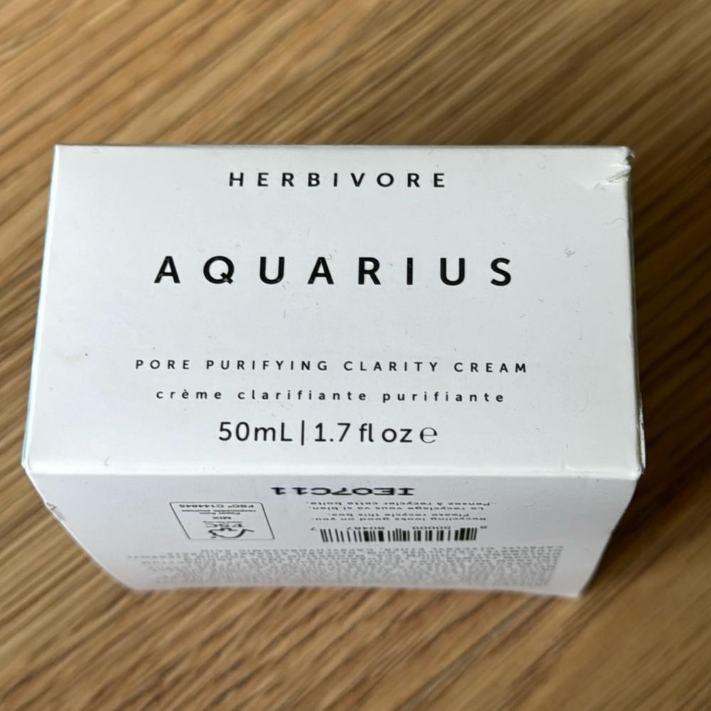 5/75$ Herbivore Aquarius pore purifying clarity cream